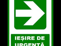 Placuta pentru iesire de urgenta cu sageata in dreapta